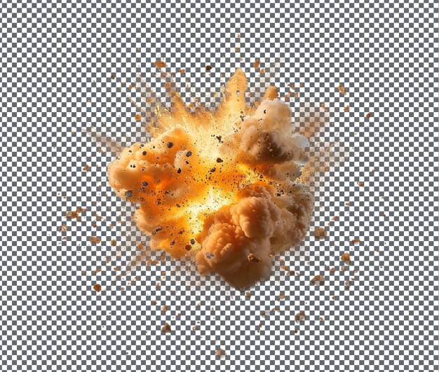 Feared explosion isolated on transparent background