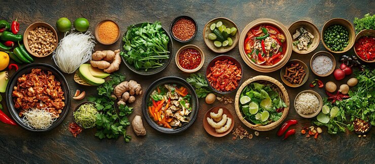 PSD a feast of asian cuisine a culinary journey through flavors