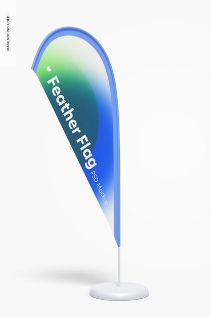 Feather flag banner mockup