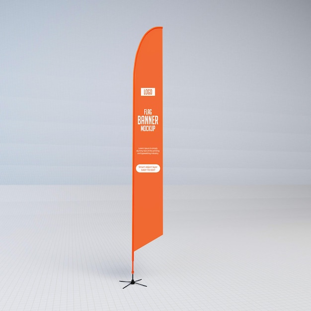 Feather flag x large banner stand display mockup