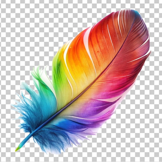 PSD feathers adorn a fashionable isolated on transparent background