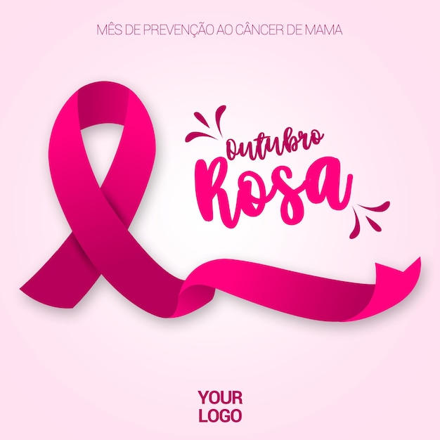 PSD feed de midia social campanha outubro rosa