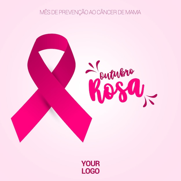 Feed de mídia sociale campanha Outubro Rosa