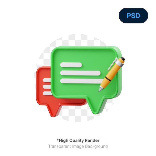 PSD feedback 3d icon premium psd