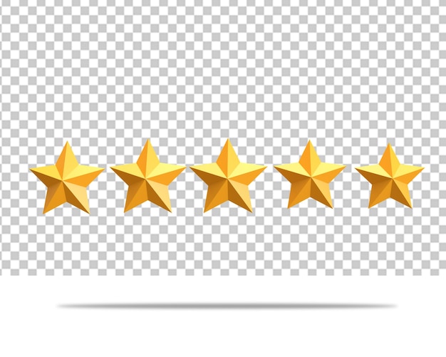 PSD feedback star rate 3d render