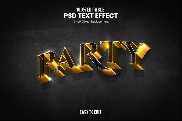 Feest elegant exclusief premium 3d-teksteffect