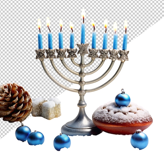 PSD feestelijke hebreeuwse menorah met kaarsen