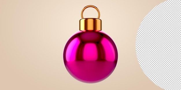 Feestelijke seizoensballen kerstballen bommen bollen decoratie transparant png. geïsoleerde glazen bol. 3d