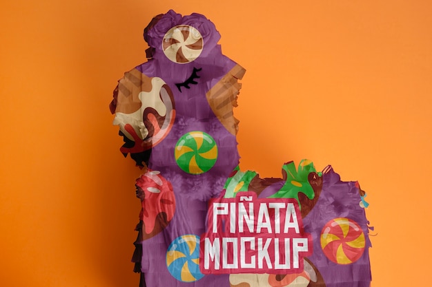 Feestviering met pinata mockup.