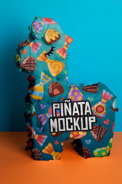 PSD feestviering met pinata mockup.