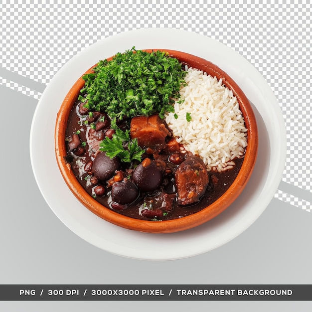 PSD feijoada typical brazilian traditional food transparent background