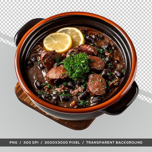 Feijoada typisch braziliaans traditioneel voedsel transparante achtergrond