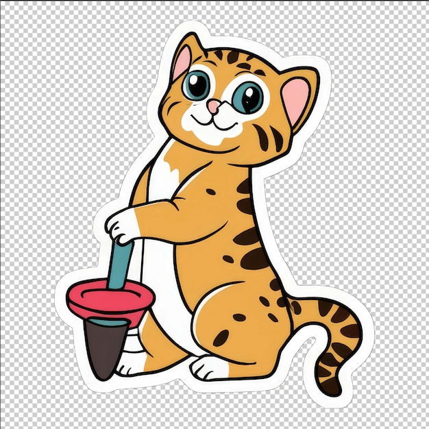 PSD feline frenzy png cat sticker collection