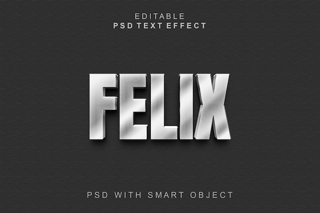 PSD effetto testo felix 3d