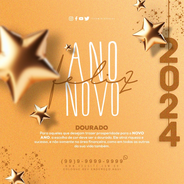 PSD feliz ano novo template