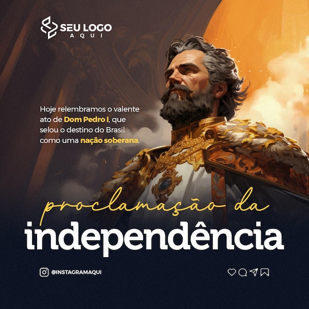 Feliz Dia 7 de setembro Proclamacao da Independentia do Brasil Social Media Edytuj PSD