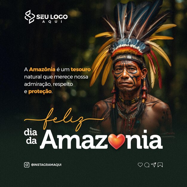 PSD feliz dia da amazonia a amazonia e um tesouro natural социальные сети psd editavel