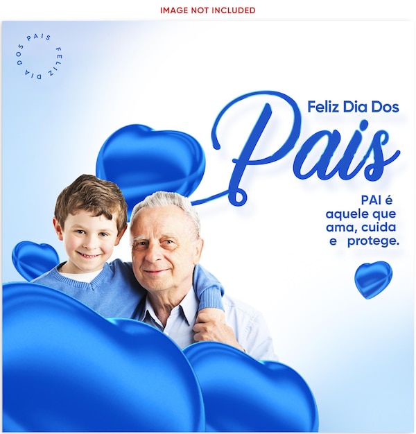 PSD feliz dia dos pais modello di social media per la festa del papà felice