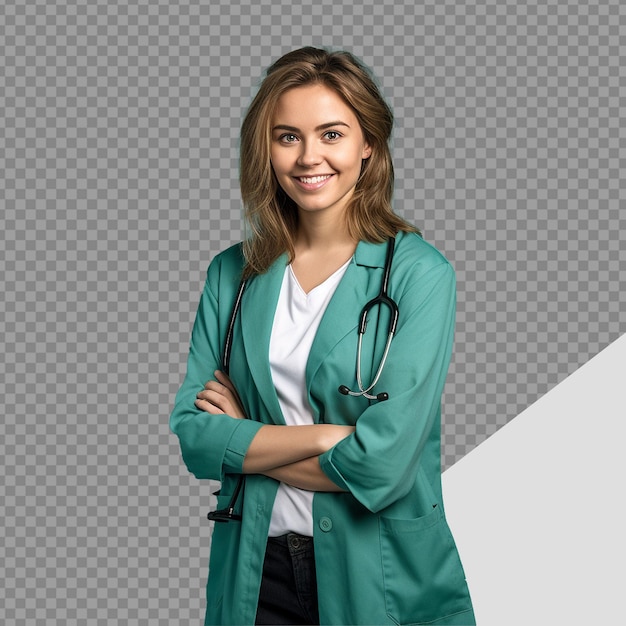 Female doctor png isolated on transparent background