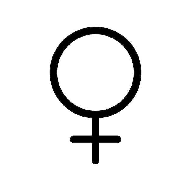 female gender symbol isolated