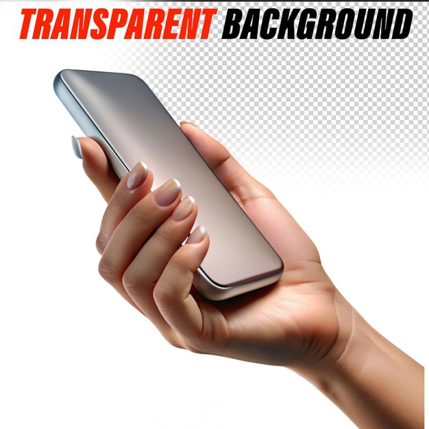 PSD female hands holding modern cellphone