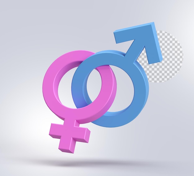 PSD female and male gender symbol