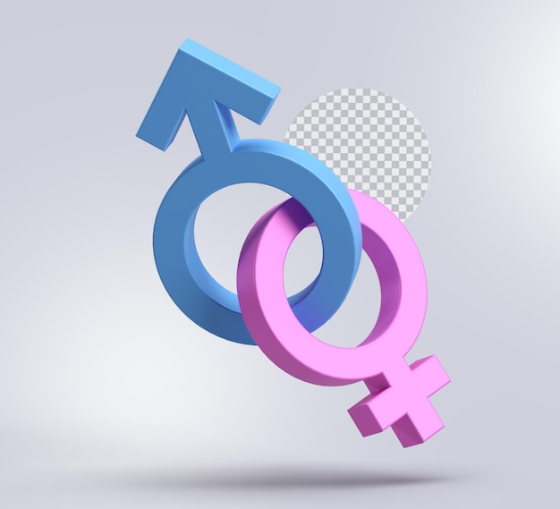 PSD female and male gender symbol