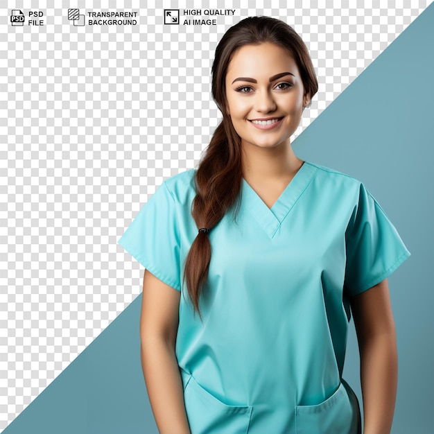 PSD female nurse isolated on transparent background