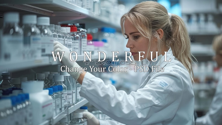 PSD female scientist working in a lab