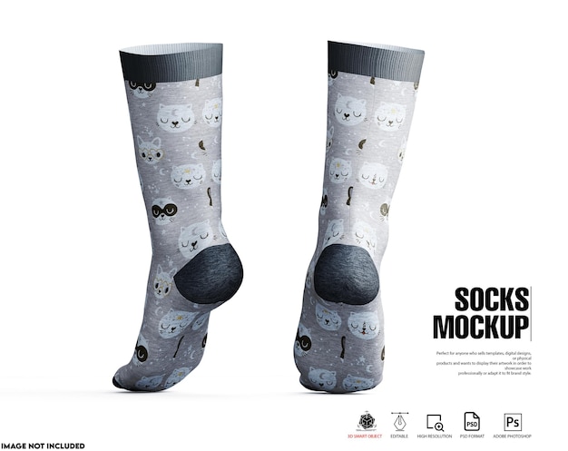 PSD female socks mockup