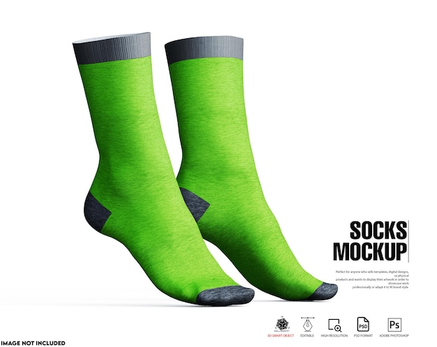 Female Socks Mockup