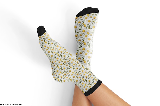 PSD female socks mockup