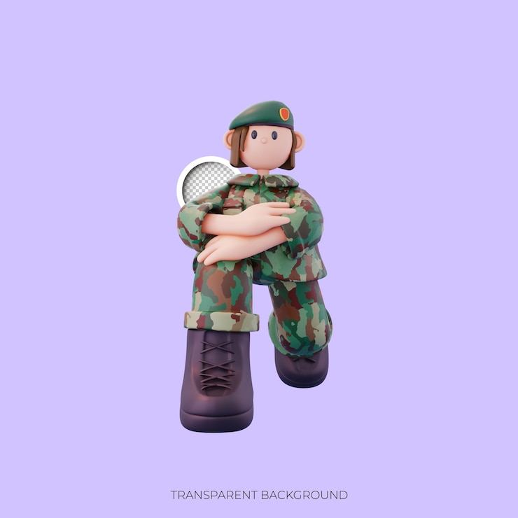 PSD female soldiers ready to pose from the front