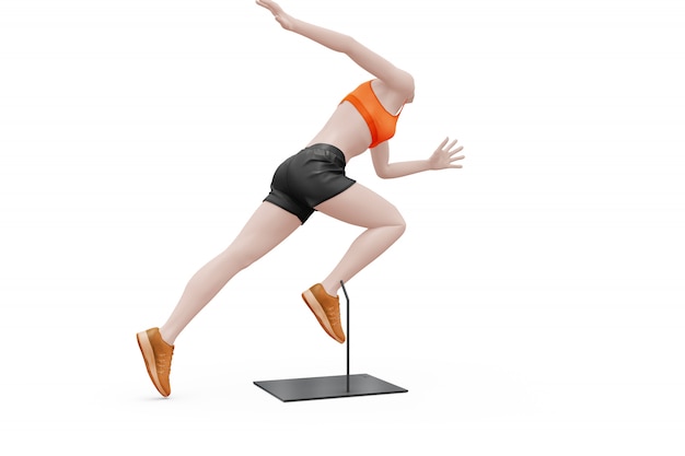Female Sport Outfit Mock-up Isolated