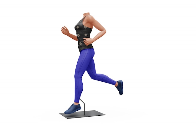 Female Sport Outfit Mock-up Isolated