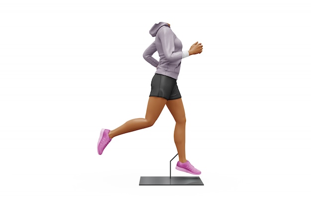 Female Sport Outfit Mock-up Isolated