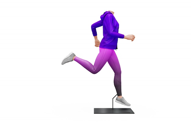 Female Sport Outfit Mock-up Isolated