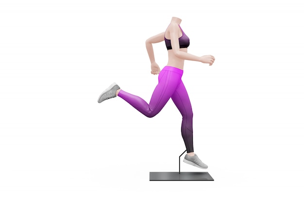 Female Sport Outfit Mock-up Isolated