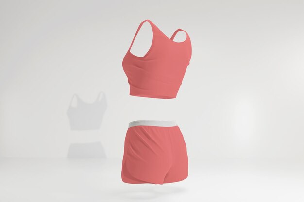 PSD female sport outfit mockup design