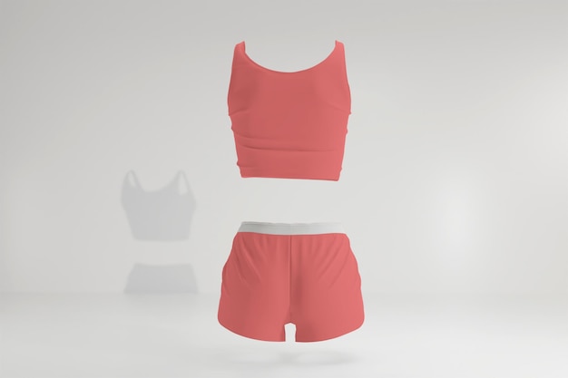 PSD female sport outfit mockup design