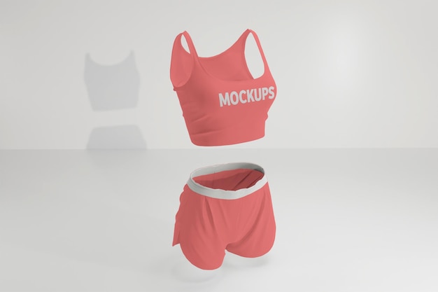 PSD progettazione di modelli di abbigliamento sportivo femminile