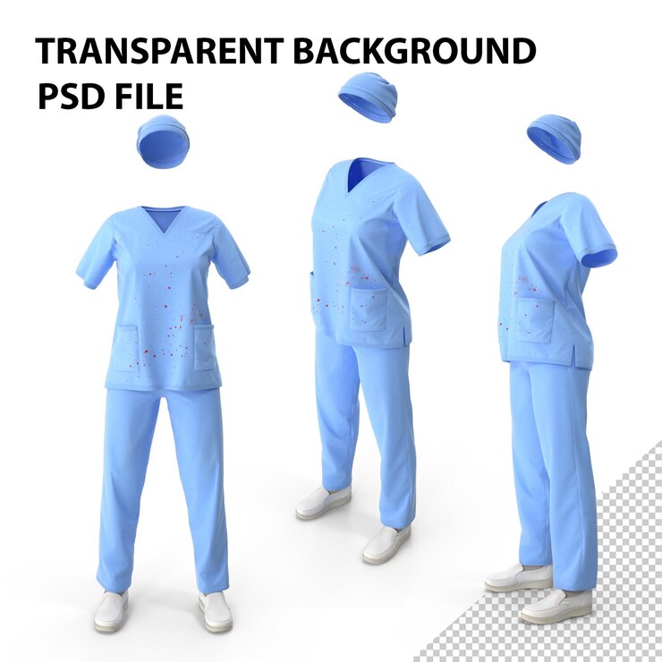 PSD female surgeon dress stained with blood