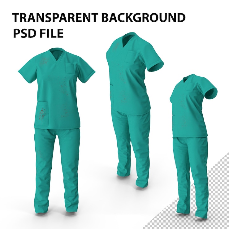 PSD female surgeon dress with blood