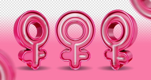 Female symbol 3d international womens day