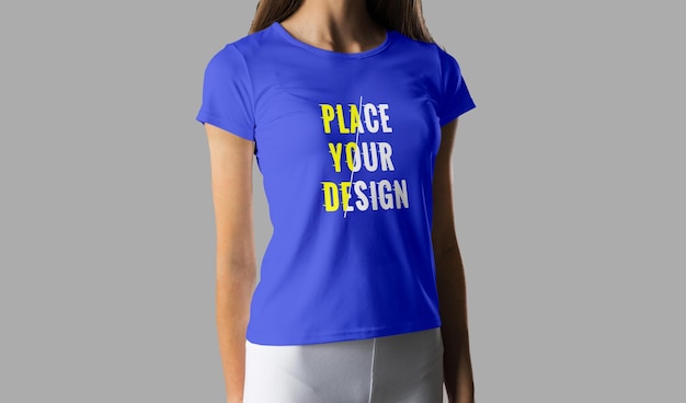 PSD female tshirt mockup