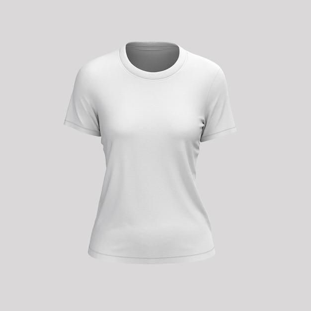 female white t-shirt mockup