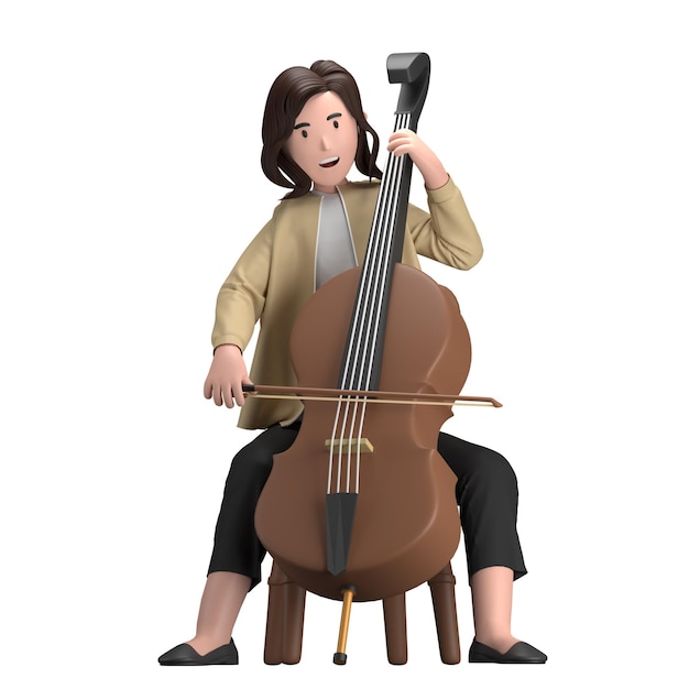 PSD female with cello