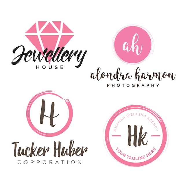 PSD feminine branding logo psd