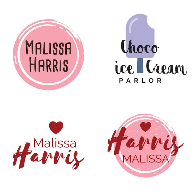 Feminine Branding Logo PSD