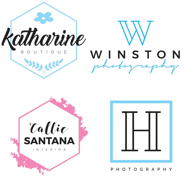 Feminine Branding Logo PSD